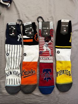 New York Yankees Baltimore Orioles, Pittsburgh Pirates, Philadelphia Phillies Socks
