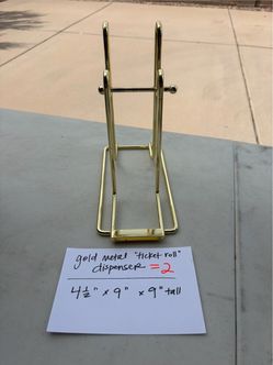 Gold Metal Ticket Roll Dispenser = 2