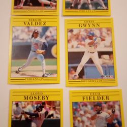1988 Baseball Cards Lot Of 6 Vintage 