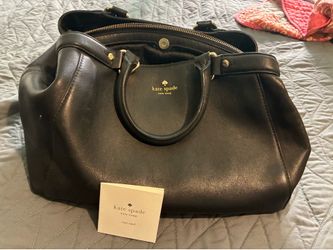 Large Black Leather Kate Spade Handbag