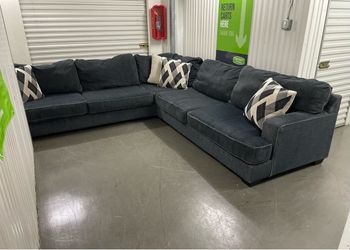 Free Delivery - Modern Dark Grey Sectional Set