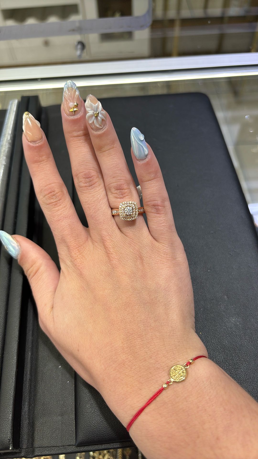 14kt Natural Diamond Engagement Ring Rose Gold