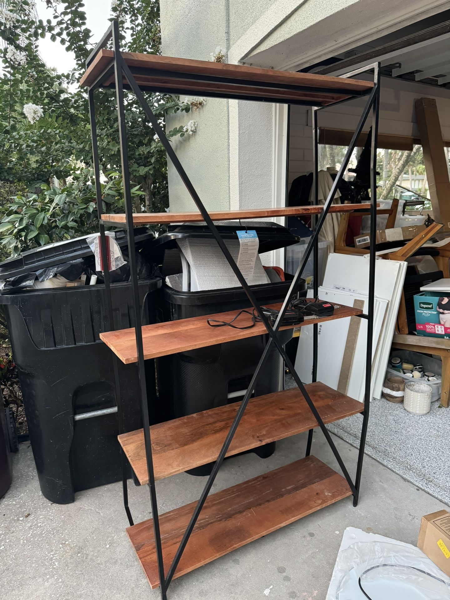 Wonky Wooden + Metal Shelf