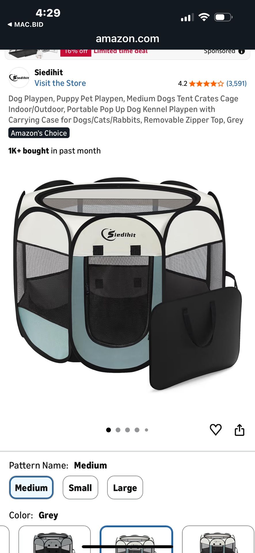 New- 36x36x23 Pet Pop Open Playpen