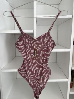 Skims Raspberry Swirl Sheer Bodysuit 