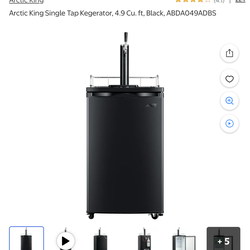 Arctic King Single Tap Kegerator, 4.9 Cu. ft, Black,