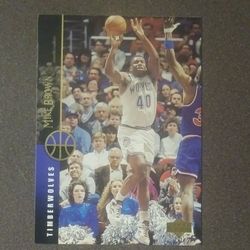 1994-95 Upper Deck Mike Brown Minnesota Timberwolves #150 Basketball Card Vintage Collectible Pro NBA