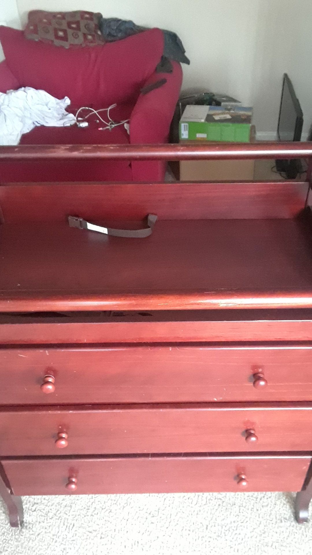 Baby dresser with built in changing table.