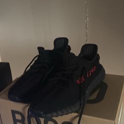 Yeezy 350 Black And Red 