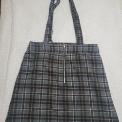 Forever 21 Plaid Overall Skirt 