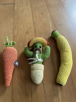 Organic Cotton Crochet Dog Toys NEW