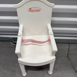 American Girl Bitty Baby White High Chair With Strap Retired