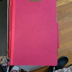 Pendaflex Classification Folders With Fasteners, 2 1/2in. Expansion, Legal Size, Red, Box Of 10 