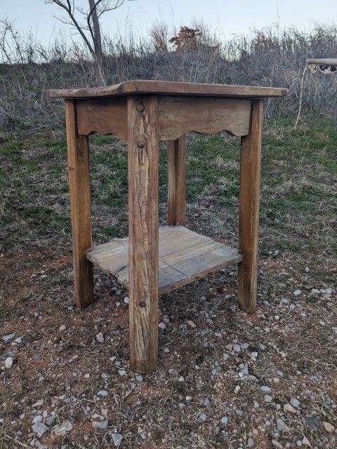 Vintage Primitive Side Table 