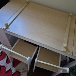 Kids Desk Art Drawing Table With Chairs