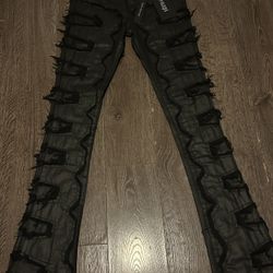 Black Stacked Jeans Tag On Still. Not Worn