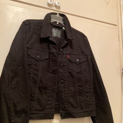 Woman Levi Black Jacket Size L 