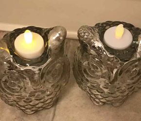 Owl candle holder/ home decor