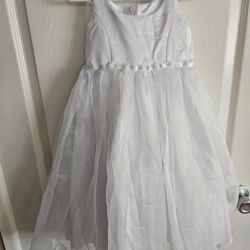 White Flower Girl Dress Size 4