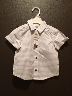 Toddler Boys white striped shirt