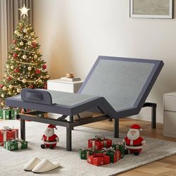 Twin Adjustable Bed Frame with Wireless Remote, Electric Bed Base w/3 Massage Modes, Zero Gravity Bed, Head and Foot Incline, 3 Mins Fast Assembly, 2 