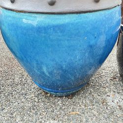 Big Size Ceramic Pot - Blue 