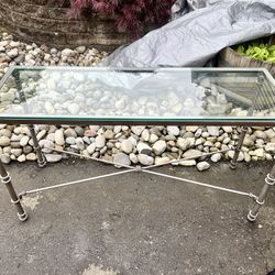 Metal And Glass Entryway Table