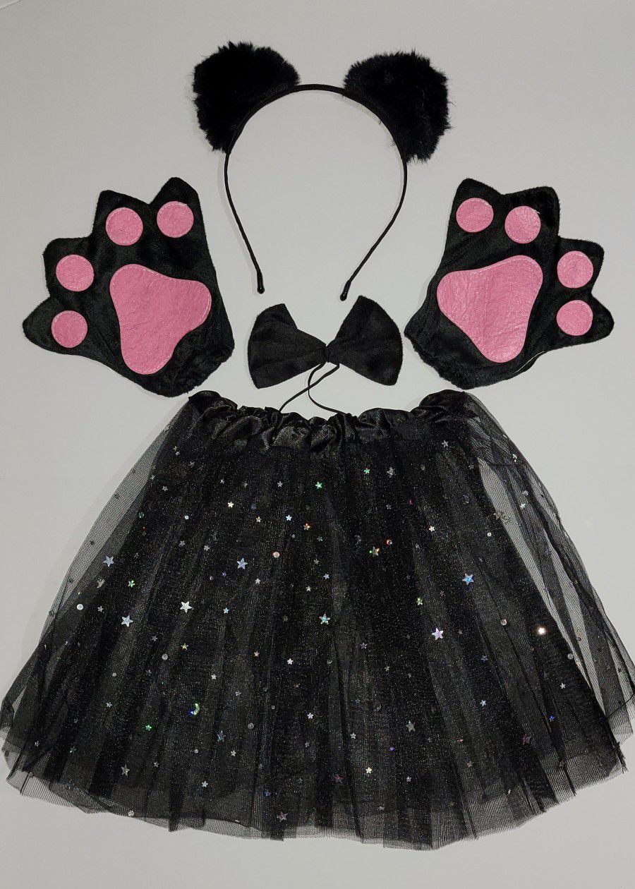 Kid's Girl's Glitter Kitty Cat Costume Accessories Kid's one size fits most
