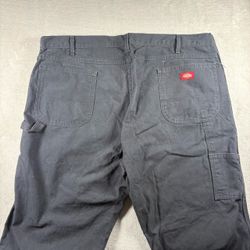 Dickies Jeans Men’s 44x30 Black Faded Straight Carpenter Workwear Big Tall #3685