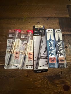 Brown soft powder pencil , brown liquid eyeliner, epic ink liner