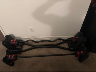 BowFlex - SelectTech 2080 Barbell with Curl Bar - Black