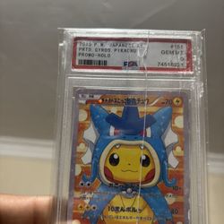 Damaged Poncho Pikachu PSA10 