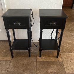 Pair Of Nitestands With USB Ports