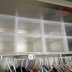 Clear Plastic Shoe Bin Boxes