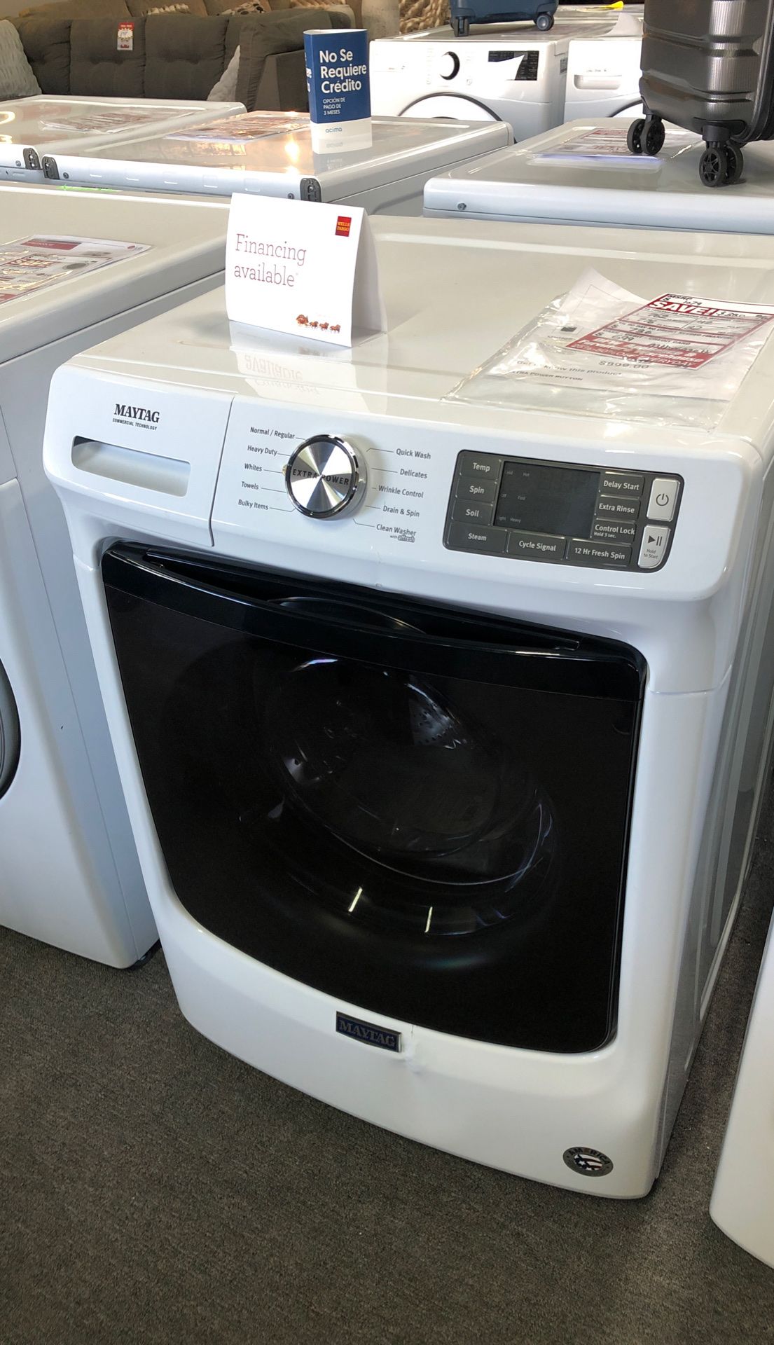 Washer front load Maytag original price $899 our price $599