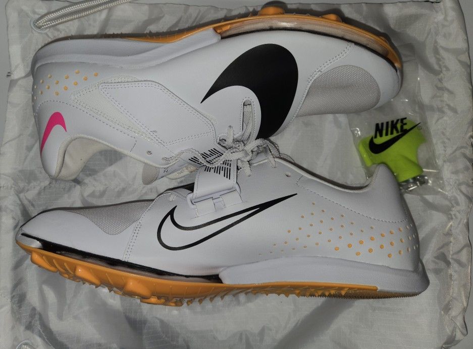 Nike Air Zoom LJ Elite Long Jump Shoes Track Spikes White CT0079-001 Mens 13