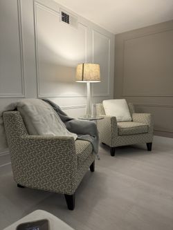 2 Cream Chairs For Sale 