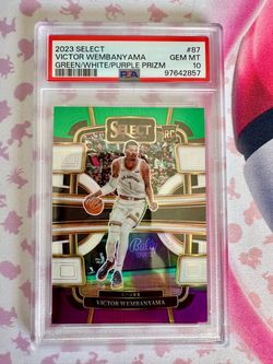 2023 Select Green White Purple Prizm Victor Wembanyama PSA 10