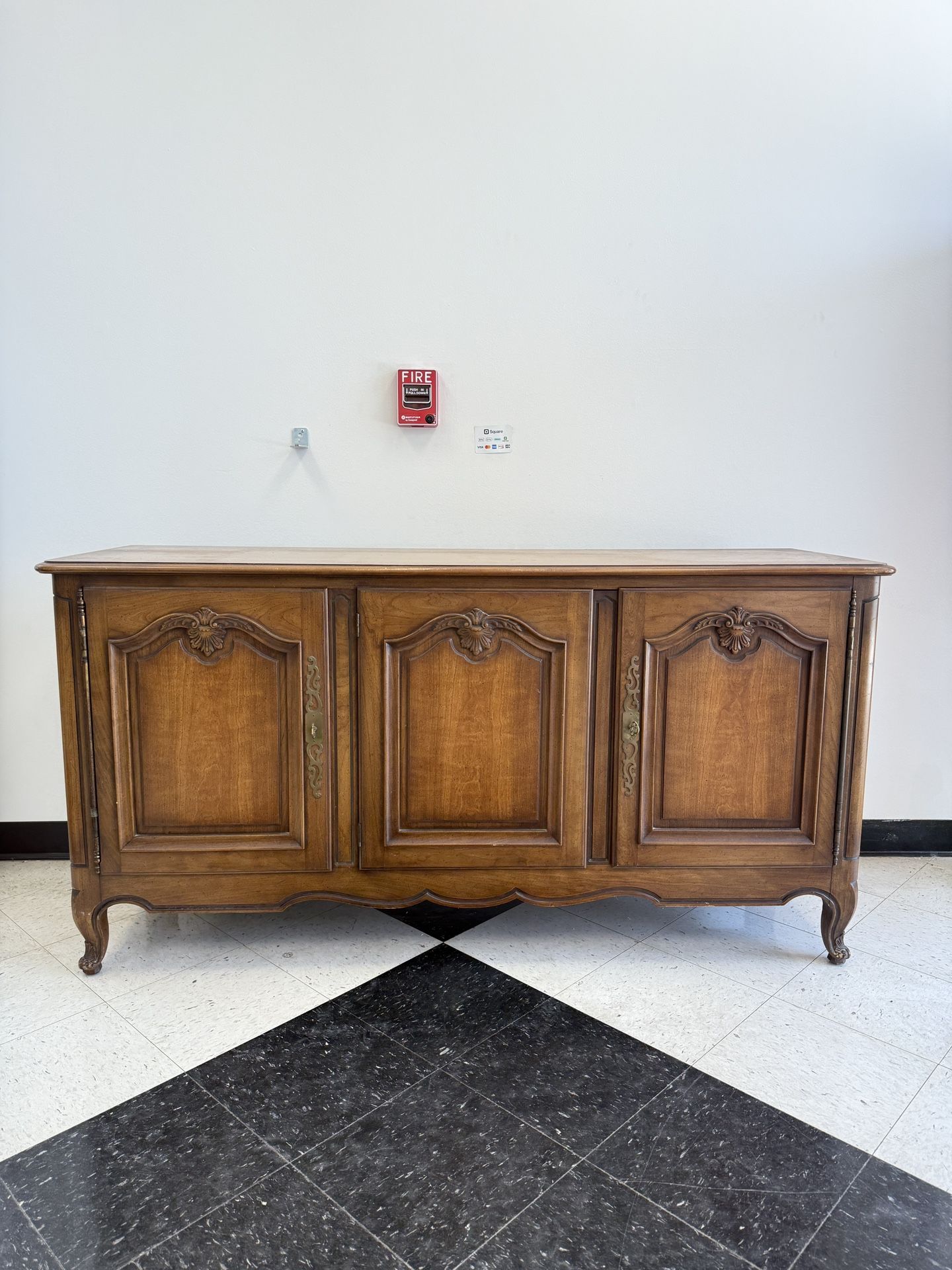 Vintage French Provincial Sideboard Dresser Walnut