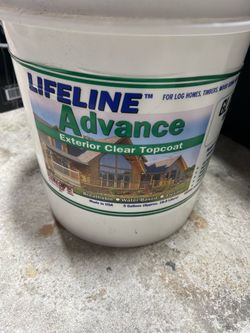 Lifeline Advance Exterior Clear Topcoat Sealer 5 gallon New 450+