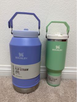 Stanley Iceflow Flip Straw Jug and Tumbler Set - Purple 96oz & Green 40oz