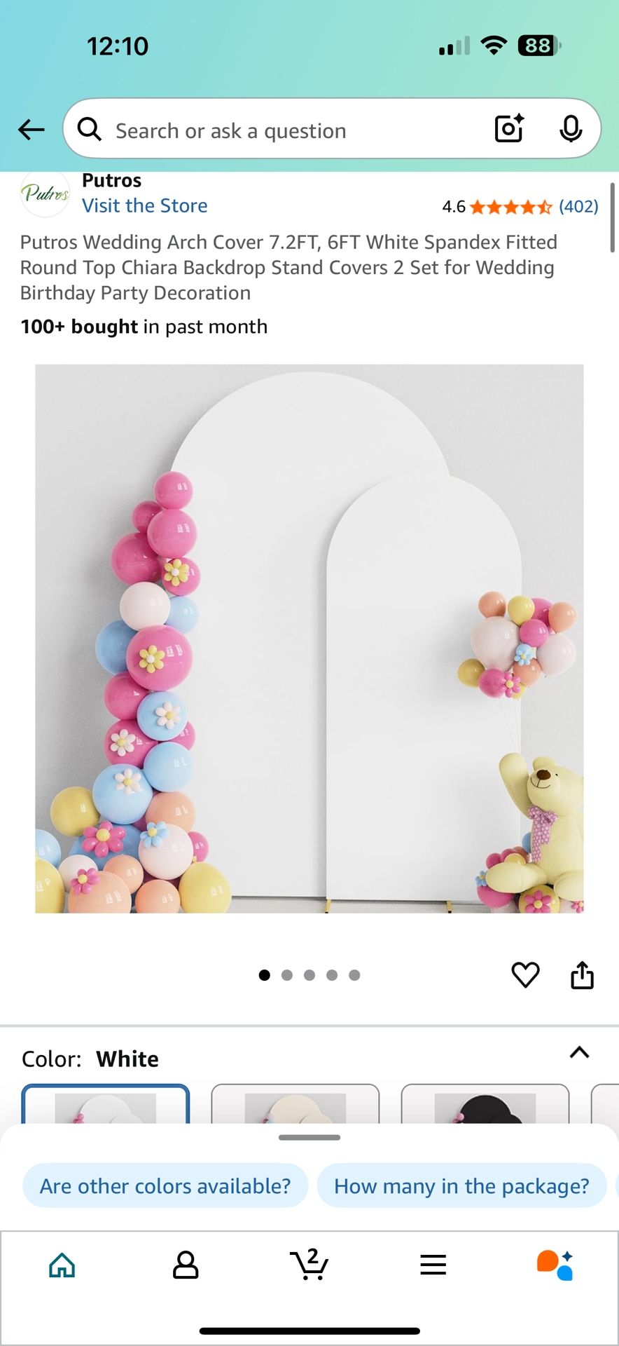 Brand New Arch Backdrop COVERS