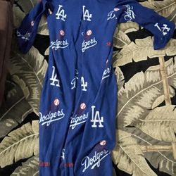 Dodgers Full Pajama Fleece Coat- L/XL