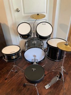 Black Mendini by Cecilio, kids drum set,