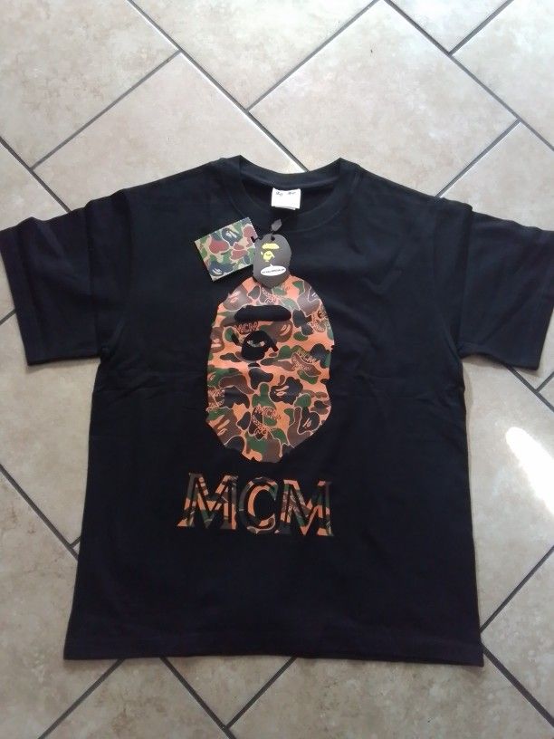 Black Mcm Bape Shirt Size Meduim New