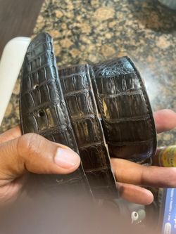 Genuine Caiman Leather Belt Size 40