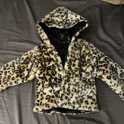 Cheetah Print Fluffy Jacket