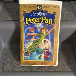 FULLY RESTORED 45th LIMITED EDITION WD MASTERPIECE PETER PAN VHS