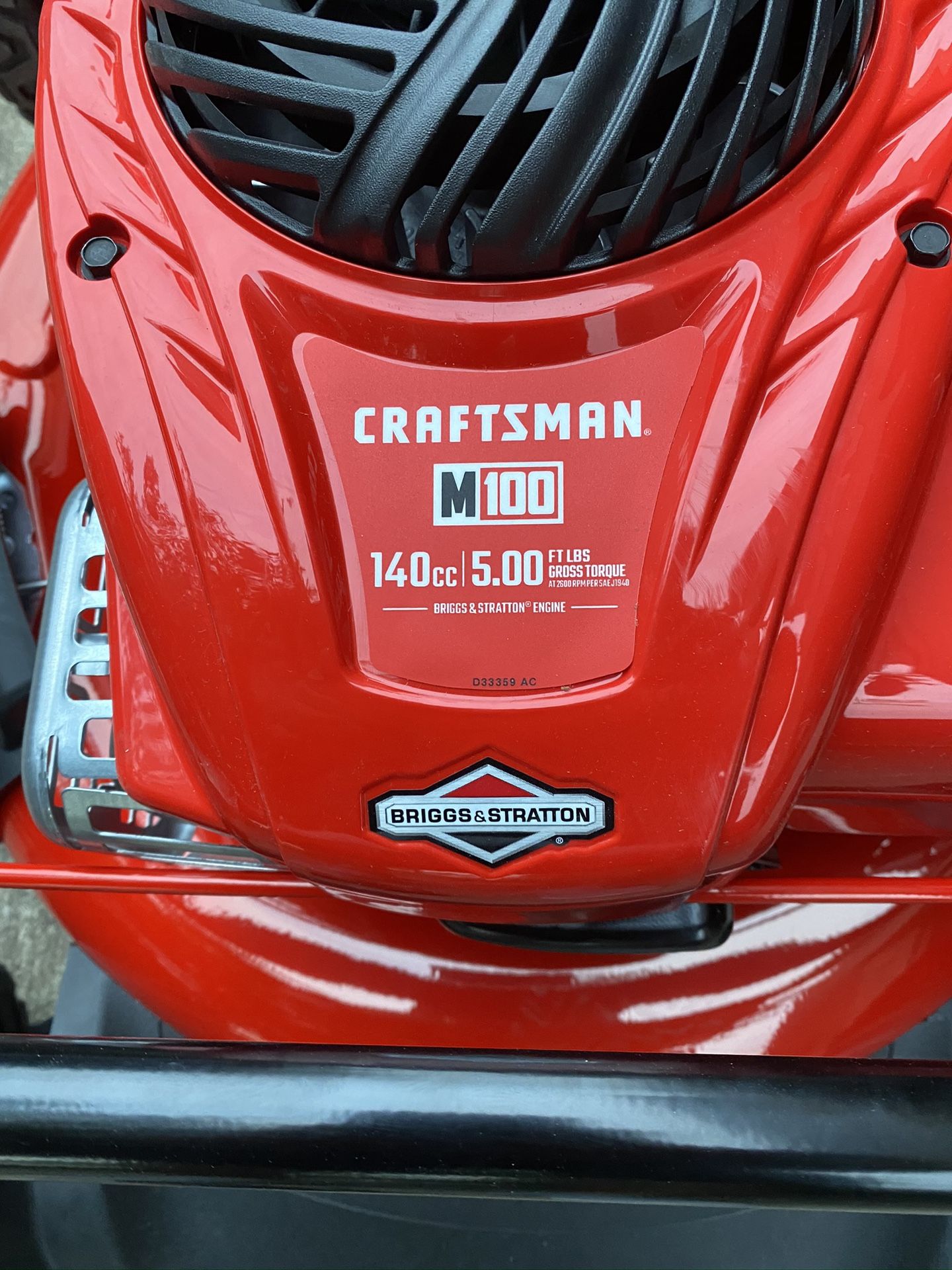 Craftsman M100 140cc 5.00 push mower