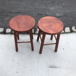Very Good Condition Two Hardwood Chairs 